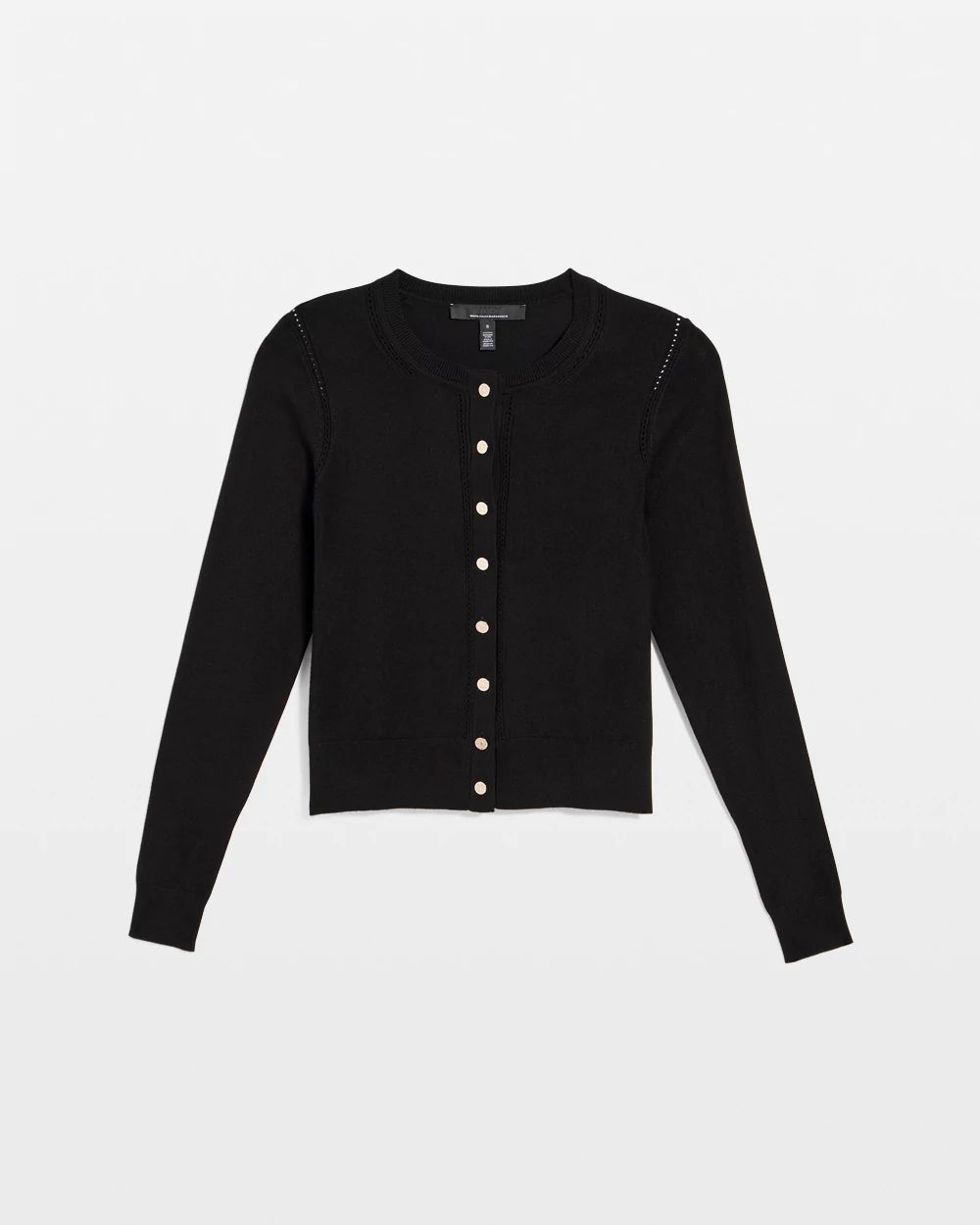 Crewneck Button-Front Cardigan | White House Black Market
